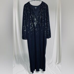 Alexa B Nites Elegant Black Sequin Dress